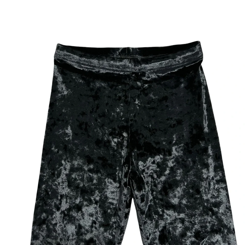 Old Navy M (8) Black Velour Leggings